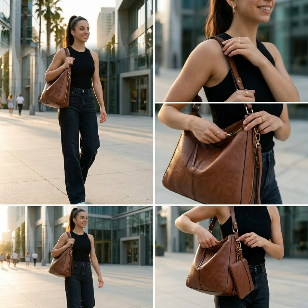 Bolso Elegance Hobo Antirrobo + Cartera Gratis